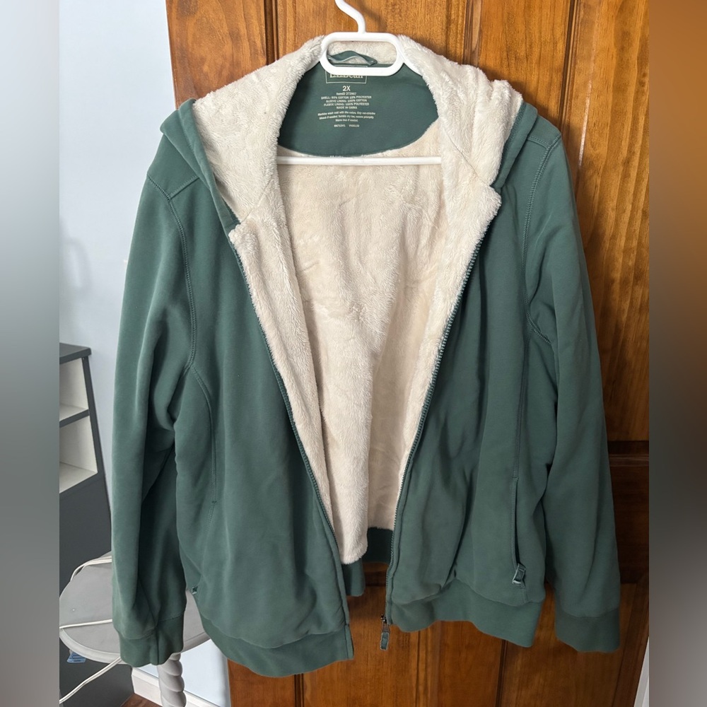 L.L. Bean Fleece Lined Full Zip Hoodie Jacket